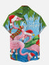 Men's Christmas Funny Graphic Short Sleeve Hawaiian Shirt
